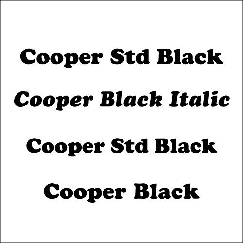 Cooper Std Font